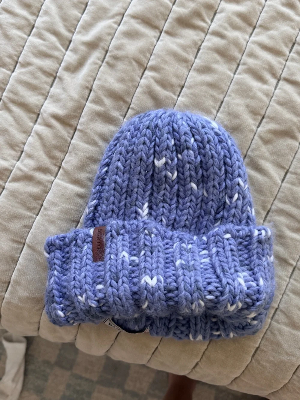 Blue Speckled Knit Beanie - Burton